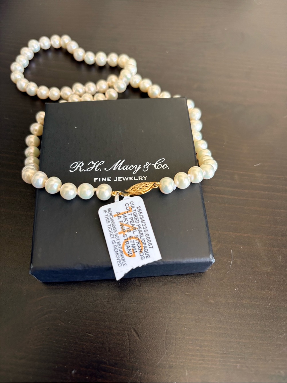 Belle De Mer Cultured Freshwater Pearl (6-7mm) Strand Necklace, 14k Gold, 18"